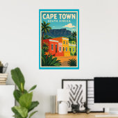 Kaapstad, Zuid-Afrika reisposter, Poster (Thuiskantoor)