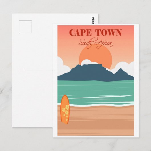  Kaapstad Zuid-Afrika Reizen Briefkaart (Voorkant / Achterkant)