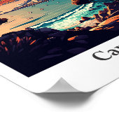 Kaapstad Zuid-Afrika Reizen Kunst Vintage Poster (Hoek)