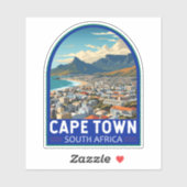 Kaapstad Zuid-Afrika Reizen Kunst Vintage Sticker (Vel)
