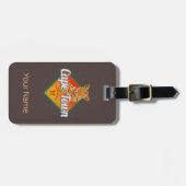 Kaapstad Zuid-Afrika Retro Leopard  Bagagelabel (Voorkant horizontaal)