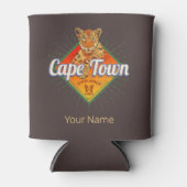 Kaapstad Zuid-Afrika Retro Leopard  Blikjeskoeler (Voorkant)