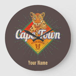 Kaapstad Zuid-Afrika Retro Leopard  Grote Klok