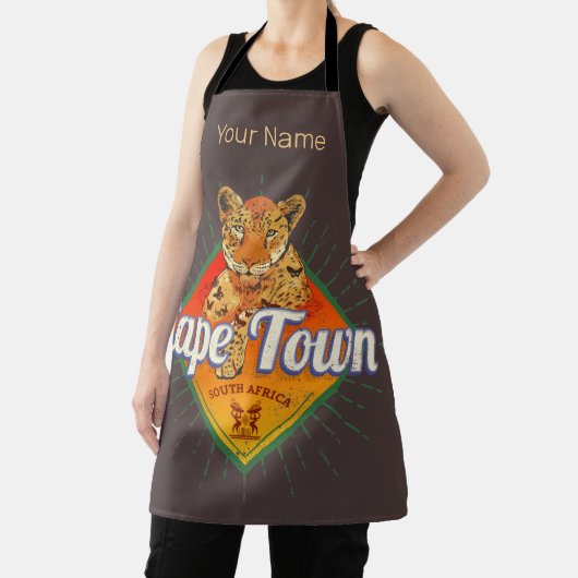 Kaapstad Zuid-Afrika Retro Leopard  Schort (Insitu)