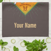 Kaapstad Zuid-Afrika Retro Leopard  Theedoek (Gevouwen)