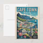 Kaapstad Zuid-Afrika Retro Reisposter Kunst Feestdagenkaart (Voorkant / Achterkant)