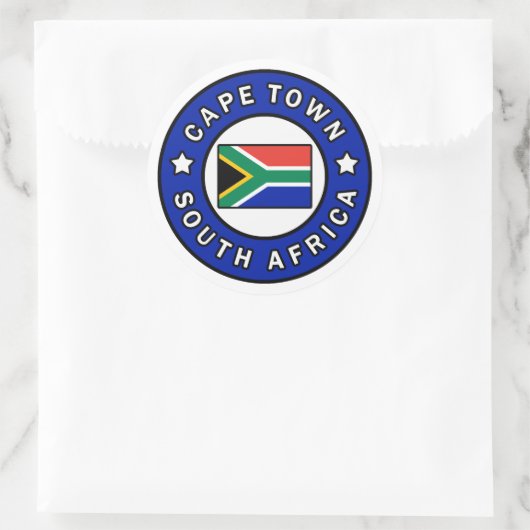 Kaapstad Zuid-Afrika Ronde Sticker (Tas)