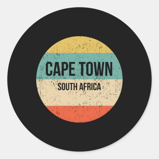 Kaapstad Zuid-Afrika Ronde Sticker (Voorkant)