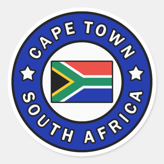 Kaapstad Zuid-Afrika Ronde Sticker (Voorkant)