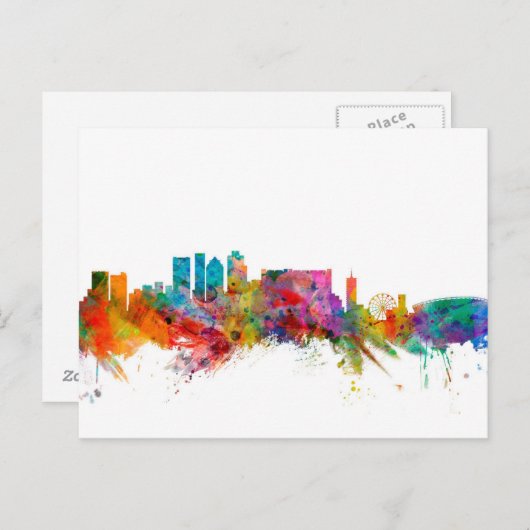 Kaapstad Zuid-Afrika Skyline Briefkaart (Voorkant / Achterkant)