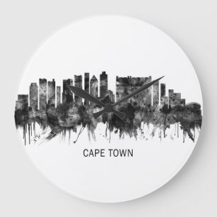 Kaapstad Zuid-Afrika Skyline BW Grote Klok
