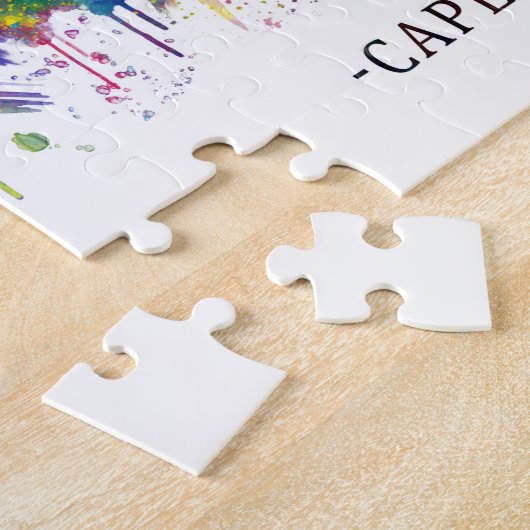 Kaapstad Zuid-Afrika Skyline Legpuzzel (Zijkant)