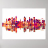 Kaapstad Zuid-Afrika Skyline Poster (Voorkant)