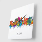 Kaapstad Zuid-Afrika Skyline Vierkante Klok (Hoek)