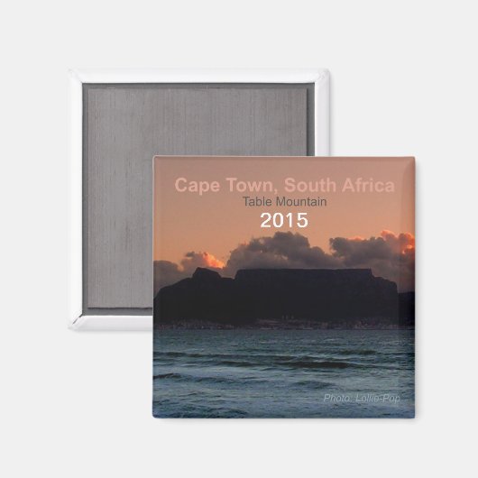 Kaapstad Zuid-Afrika Souvenir Magnet Verander Jaar (Voorkant / Achterkant)