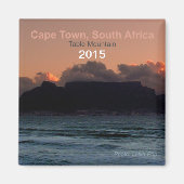 Kaapstad Zuid-Afrika Souvenir Magnet Verander Jaar (Voorkant)