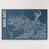 Kaapstad Zuid-Afrika - Stadskaartkunst Legpuzzel (Horizontaal)