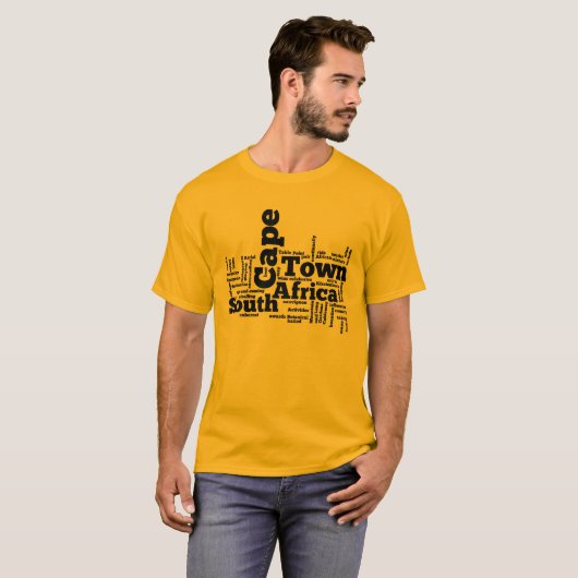 Kaapstad, Zuid-Afrika T-shirt (Voorkant volledig)