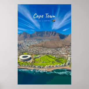 Kaapstad, Zuid-Afrika - Tafelberg uitzicht Poster