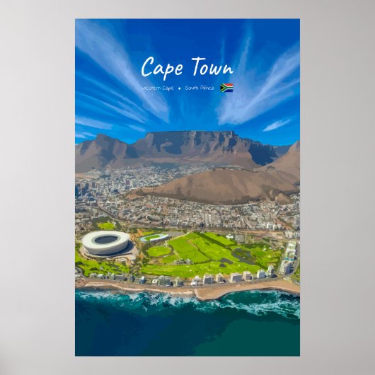Kaapstad, Zuid-Afrika - Tafelberg uitzicht Poster (Voorkant)