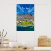 Kaapstad, Zuid-Afrika - Tafelberg uitzicht Poster (Keuken)