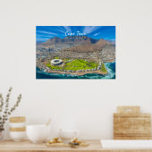 Kaapstad, Zuid-Afrika - Tafelberg uitzicht Poster (Keuken)