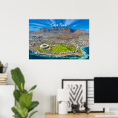 Kaapstad, Zuid-Afrika - Tafelberg uitzicht Poster (Thuiskantoor)