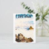 Kaapstad Zuid-Afrika Tafelberg Waterverf Briefkaart (Staand voorkant)