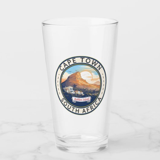 Kaapstad Zuid-Afrika Travel Art Badge Glas (Voorkant)
