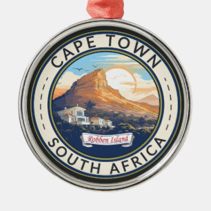 Kaapstad Zuid-Afrika Travel Art Badge Metalen Ornament