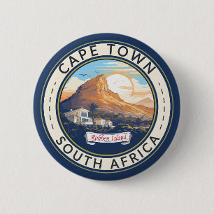 Kaapstad Zuid-Afrika Travel Art Badge Ronde Button 5,7 Cm