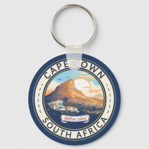 Kaapstad Zuid-Afrika Travel Art Badge Sleutelhanger