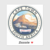 Kaapstad Zuid-Afrika Travel Art Badge Sticker (Vel)