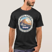 Kaapstad Zuid-Afrika Travel Art Badge T-shirt (Voorkant)