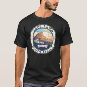 Kaapstad Zuid-Afrika Travel Art Badge T-shirt