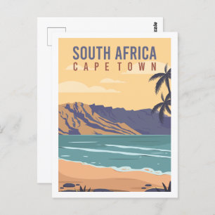 Kaapstad Zuid-Afrika Travel Place Illustratie Briefkaart