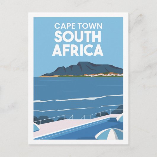 Kaapstad Zuid-Afrika Travel Place Illustratie Briefkaart (Voorkant)
