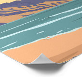 Kaapstad Zuid-Afrika Travel Place Illustratie Poster (Hoek)