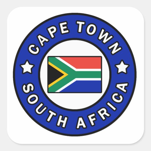Kaapstad Zuid-Afrika Vierkante Sticker (Voorkant)