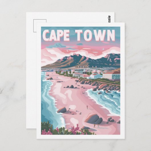 Kaapstad Zuid-Afrika Vintage Beroemde Reisplaats Briefkaart (Voorkant / Achterkant)