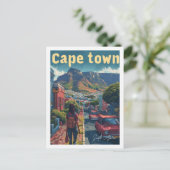 Kaapstad Zuid-Afrika Vintage Beroemde Reisplaats Briefkaart (Staand voorkant)