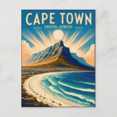 Kaapstad - Zuid-Afrika Vintage Reis Briefkaart (Voorkant)