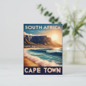 Kaapstad - Zuid-Afrika Vintage Reis Briefkaart (Staand voorkant)