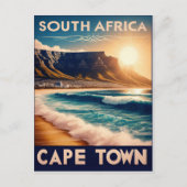 Kaapstad - Zuid-Afrika Vintage Reis Briefkaart (Voorkant)