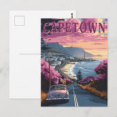 Kaapstad, Zuid-Afrika Vintage Reizen Briefkaart (Voorkant / Achterkant)