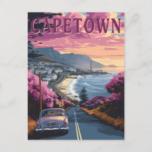 Kaapstad, Zuid-Afrika Vintage Reizen Briefkaart