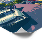 Kaapstad Zuid-Afrika Vintage Travel Illustration Poster (Hoek)