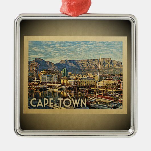 Kaapstad Zuid-Afrika Vintage Travel Ornament (Voorkant)