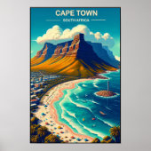 Kaapstad - Zuid-Afrika Vintage Travel Poster (Voorkant)