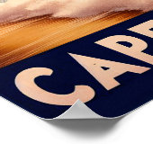 Kaapstad - Zuid-Afrika Vintage Travel Poster (Hoek)